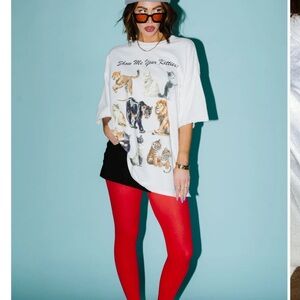 Kitties on kitties oversized shirt (brand new)